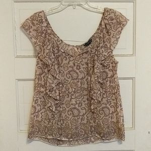 Patterned Blouse with front tie